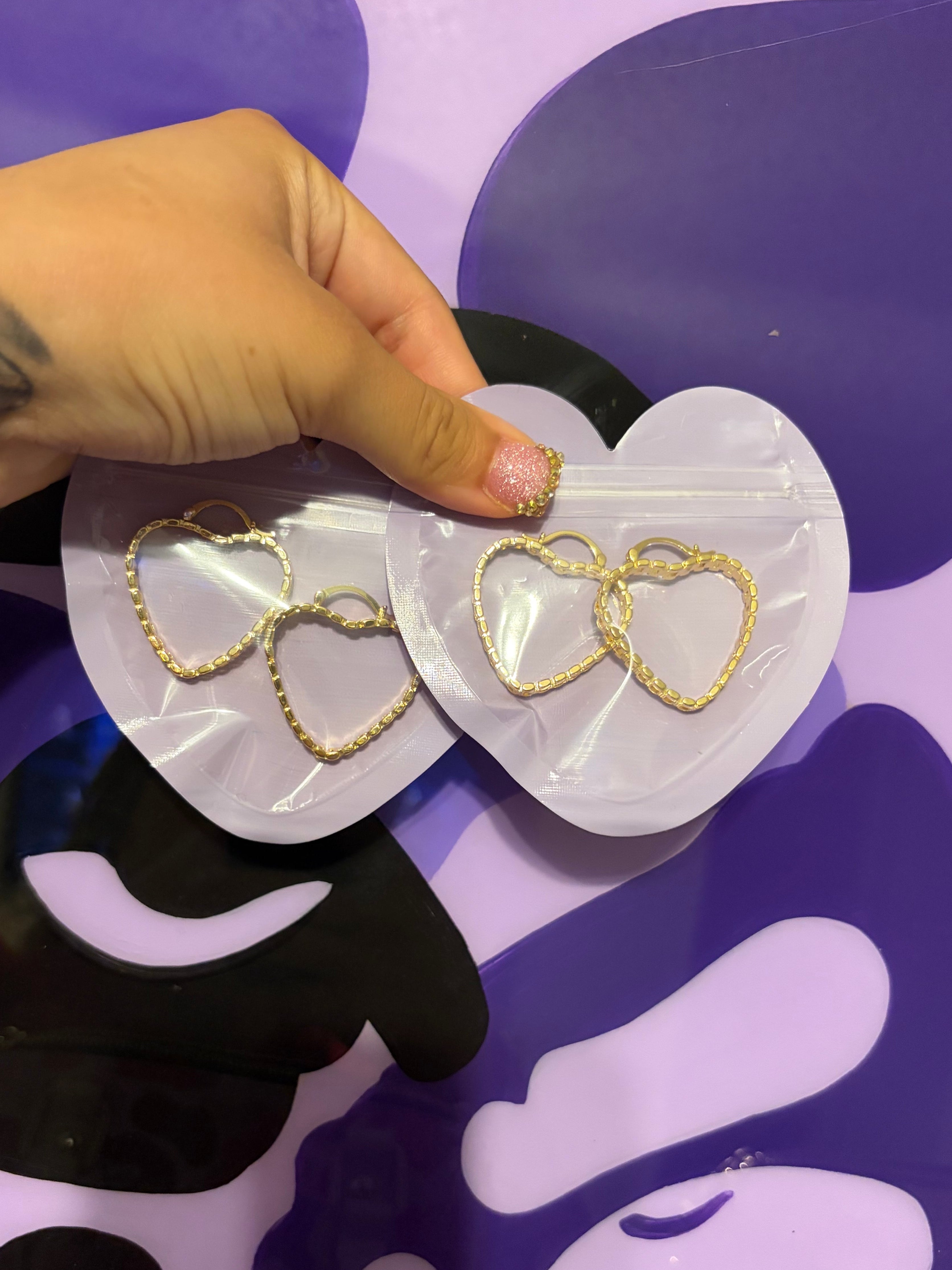 HEART ROLEX EARRINGS